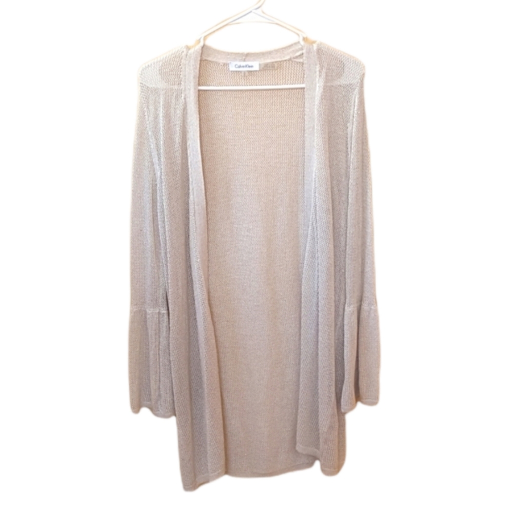 CALVIN KLEIN Extra Long Cardigan Ivory